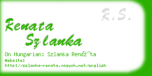 renata szlanka business card